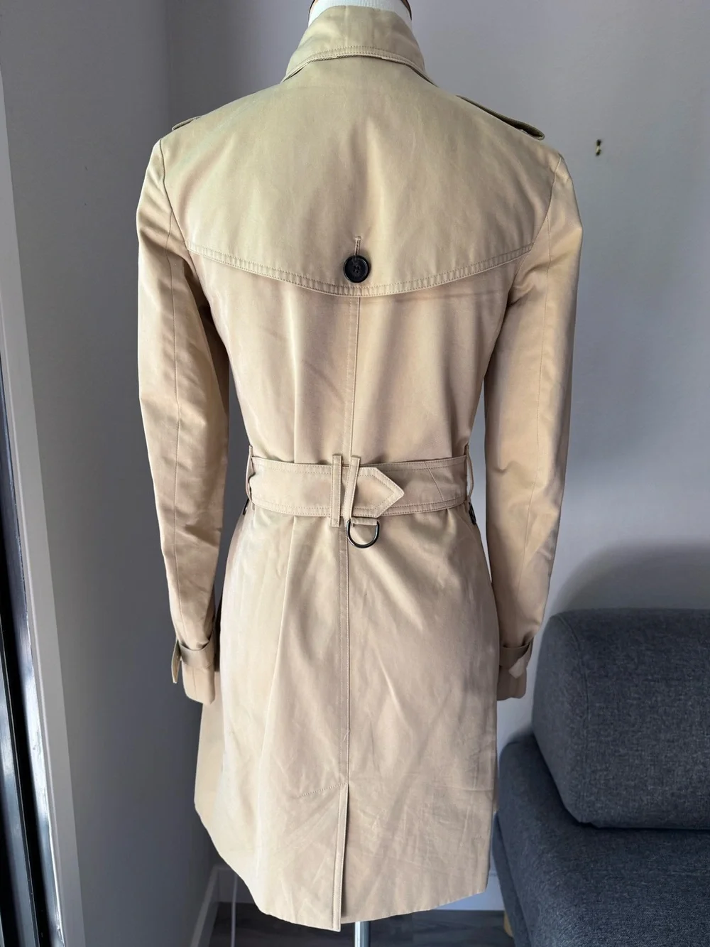 Burberry Mid-Length Cotton Gabardine Trench Coat - Picture 6 of 13